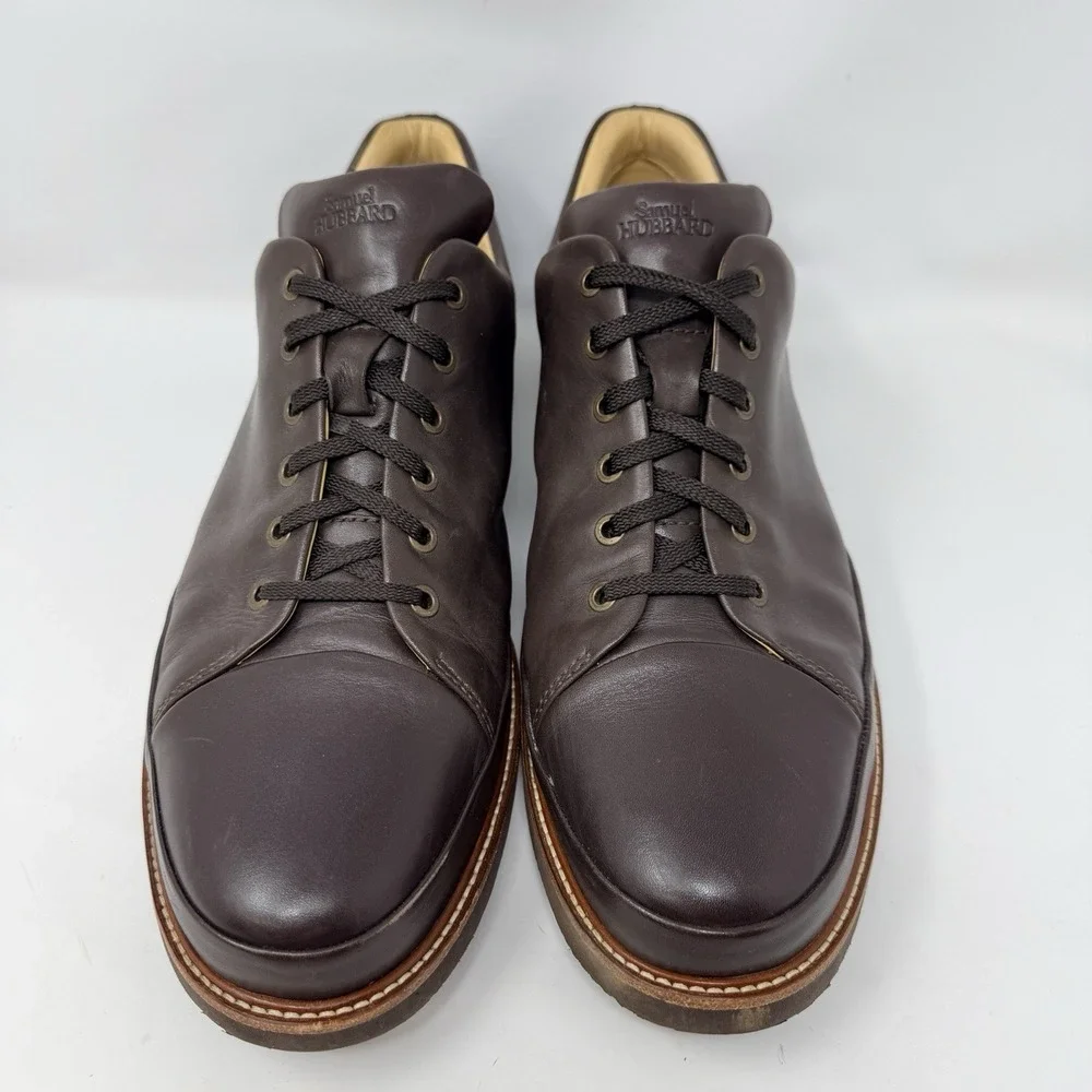 Samuel Hubbard DressFast Dress Sneakers Mens 14 M Brown Leather Cap Toe Vibram